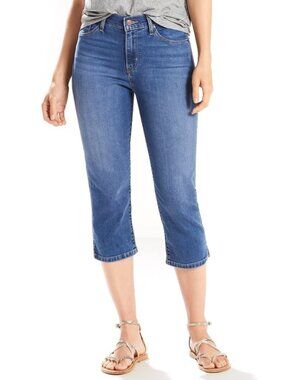 LEVIS Classic Mid Rise Capri Cropped Denim Jeans 29